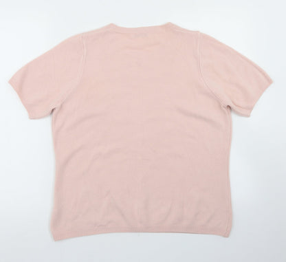 Womens UK Size 16 Marks and Spencer Pink Pullover Jumper