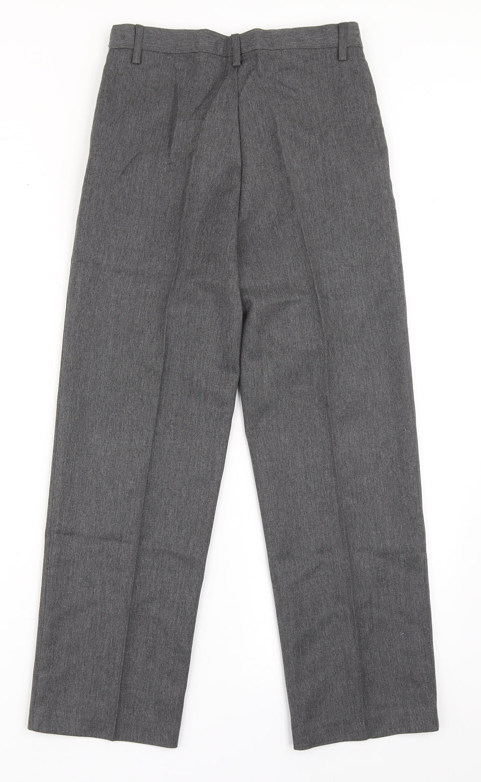 Top Class Boys Grey  Polyester Dress Pants Trousers Size 10 Years  Regular Zip - School Wear