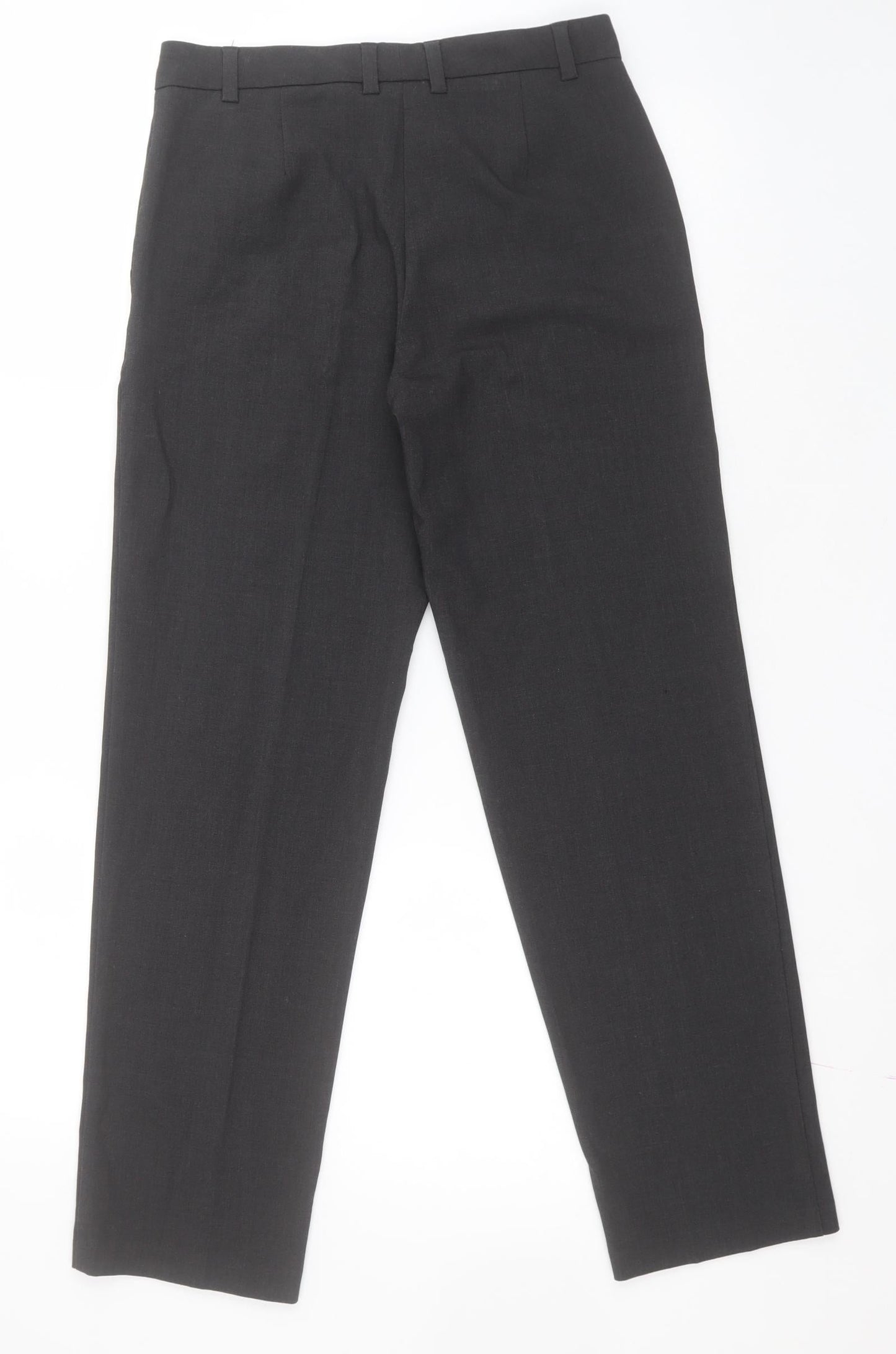 M&S Collection Womens Grey  Polyester Dress Pants Trousers Size 8 L27 in Regular Zip