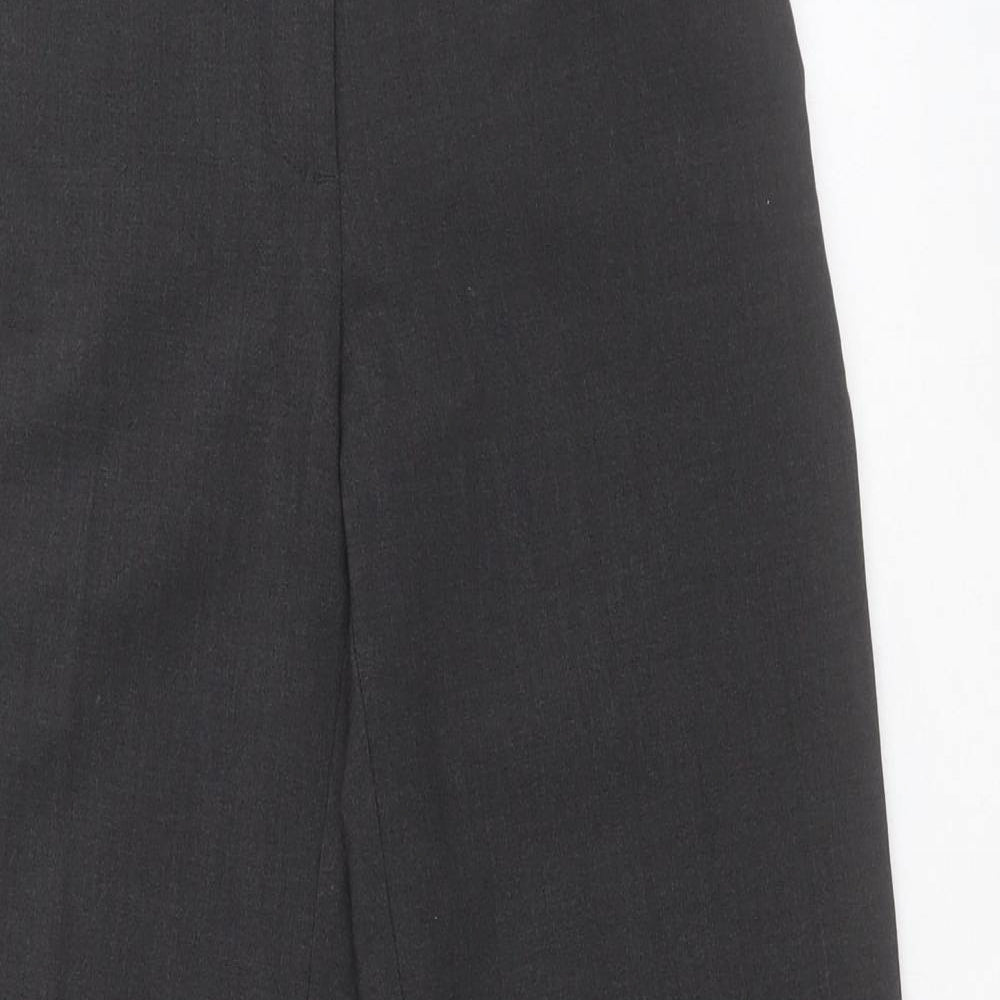 M&S Collection Womens Grey  Polyester Dress Pants Trousers Size 8 L27 in Regular Zip