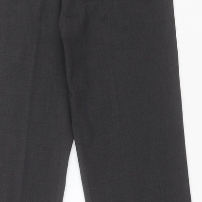 M&S Collection Womens Grey  Polyester Dress Pants Trousers Size 8 L27 in Regular Zip