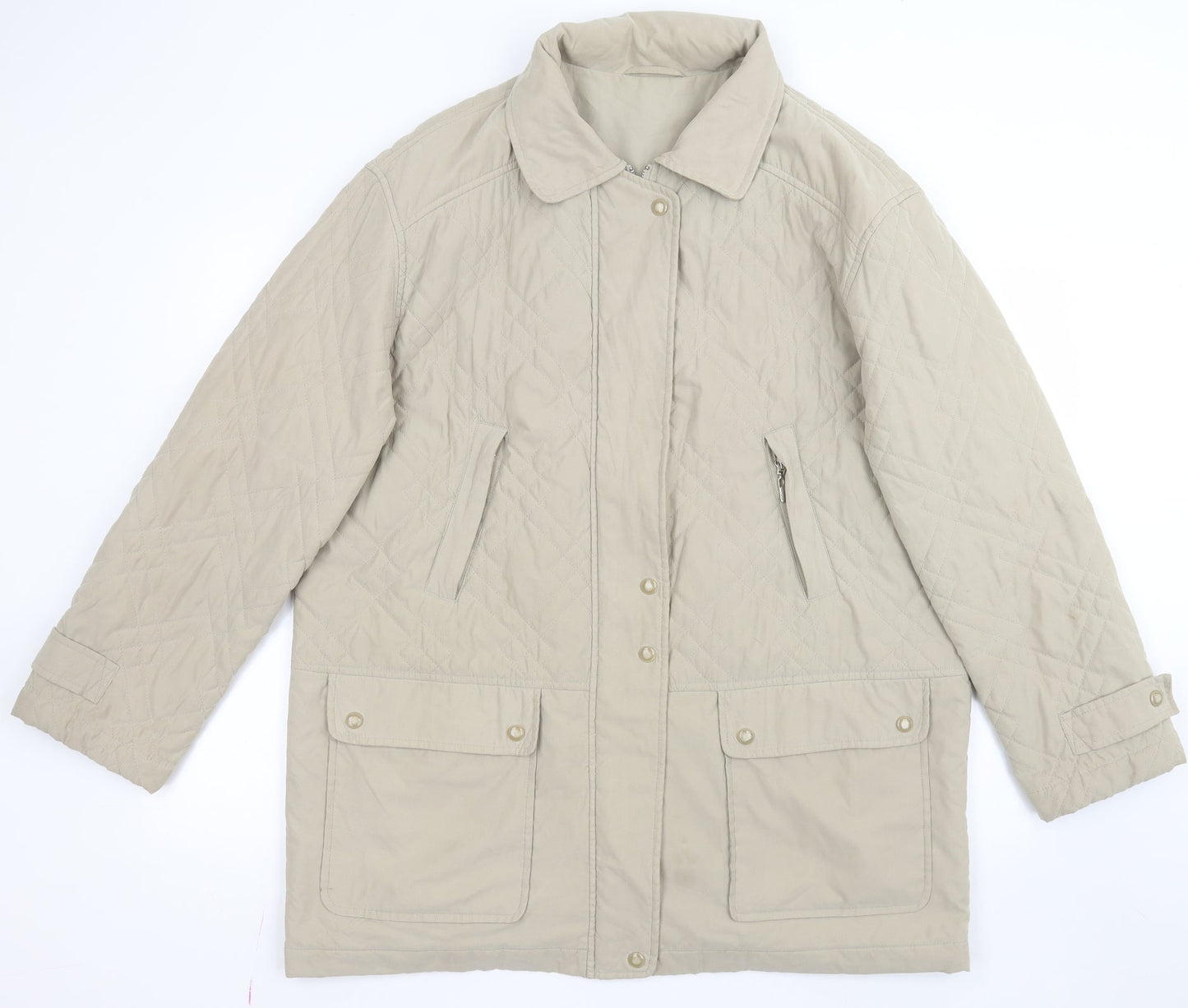 Womens UK Size 12 Gerry Weber Green Quilted Coat