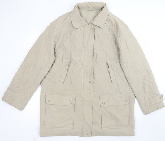 Gerry Weber Womens Green   Quilted Coat Size 12  Zip