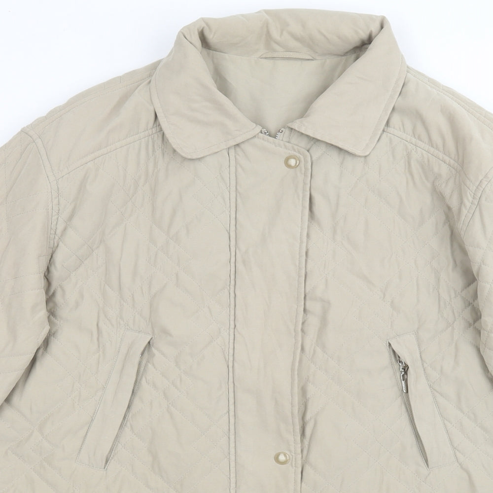 Womens UK Size 12 Gerry Weber Green Quilted Coat