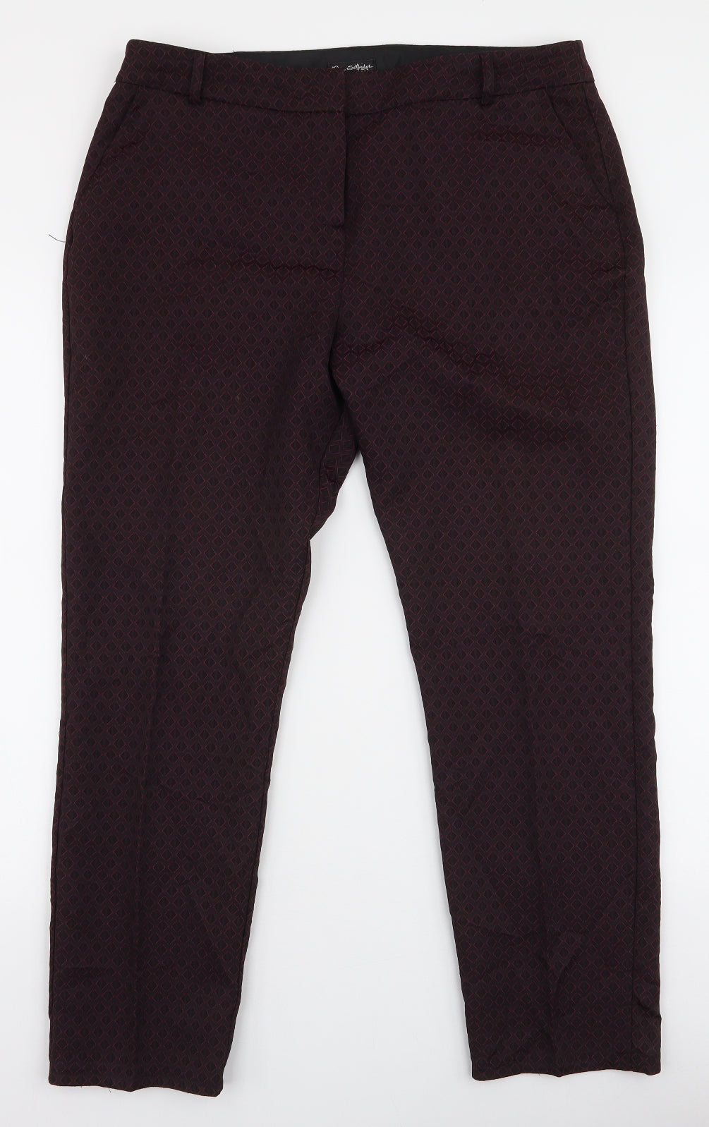 Womens UK Size 14 Miss Selfridge Regular Fit  Purple Trousers