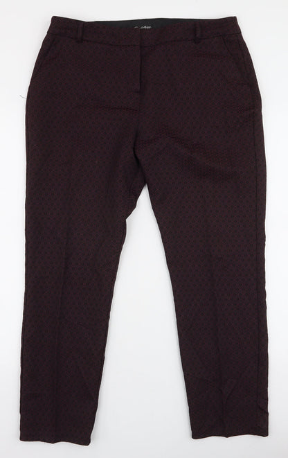 Womens UK Size 14 Miss Selfridge Regular Fit  Purple Trousers