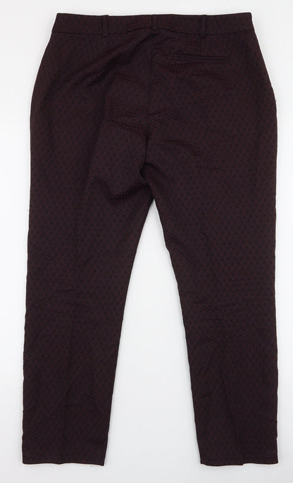 Womens UK Size 14 Miss Selfridge Regular Fit  Purple Trousers