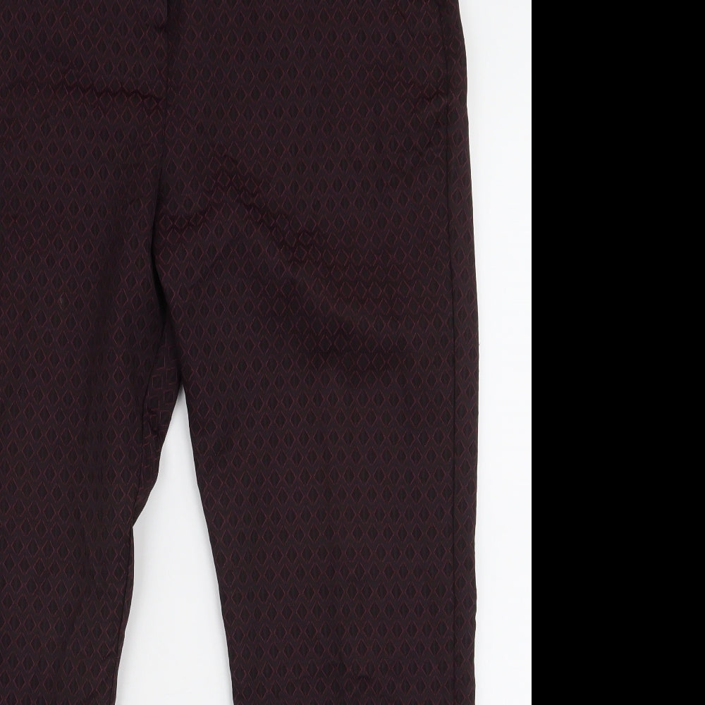 Womens UK Size 14 Miss Selfridge Regular Fit  Purple Trousers