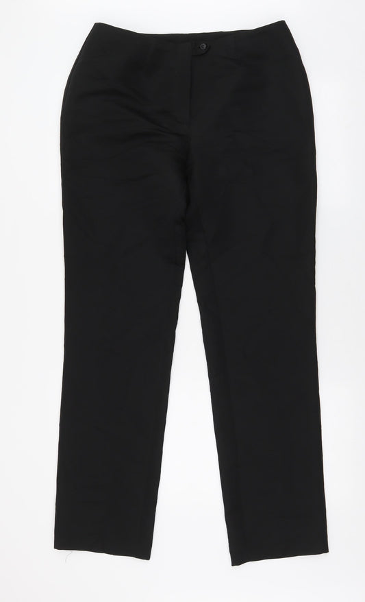 Mens UK Size S United Colors of Benetton Regular Fit  Black Trousers