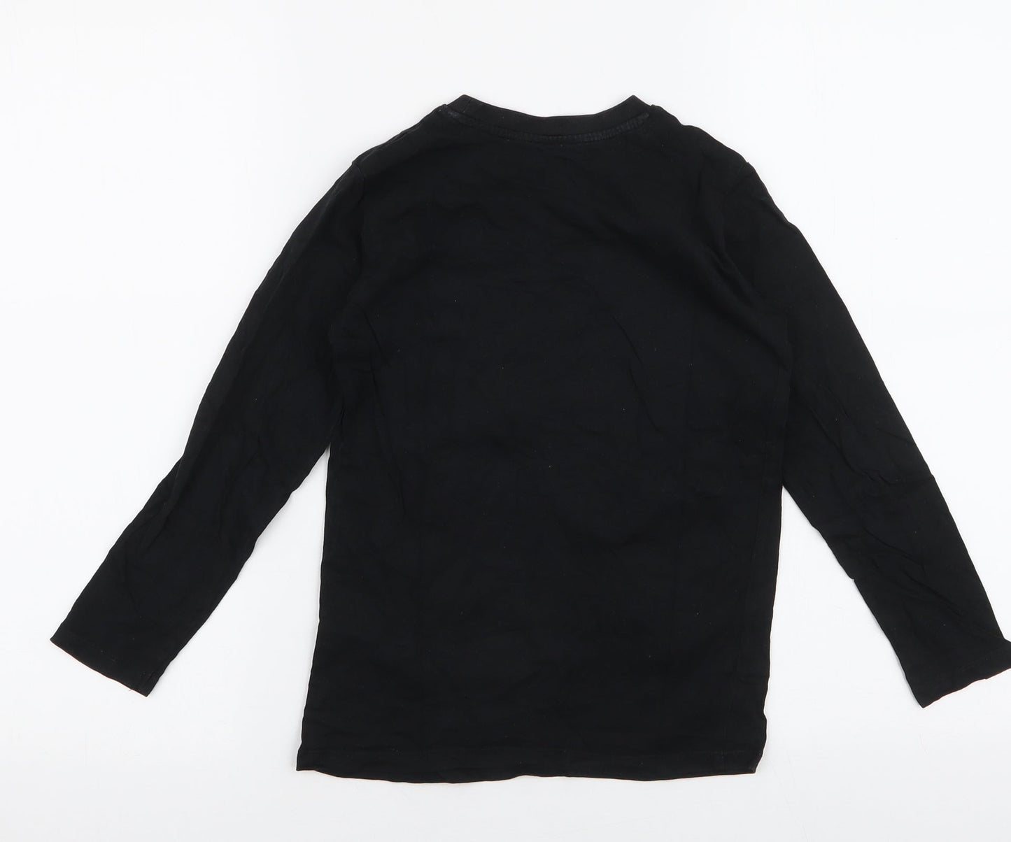 Dunnes Stores Boys Black  100% Cotton Jersey T-Shirt Size 6-7 Years Round Neck Pullover - Skate park