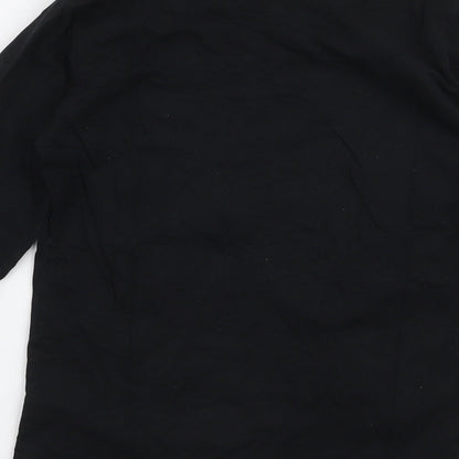 Dunnes Stores Boys Black  100% Cotton Jersey T-Shirt Size 6-7 Years Round Neck Pullover - Skate park