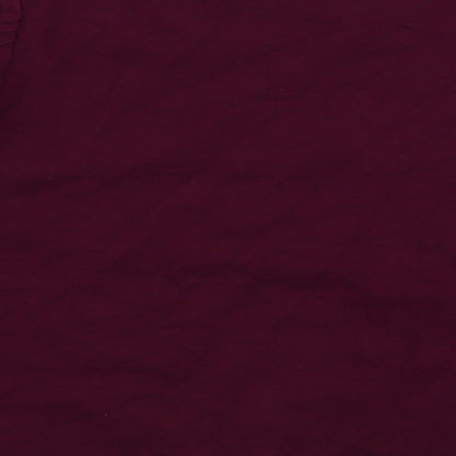 Womens UK Size 10 New Look Purple Cropped Blouse