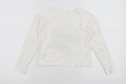 Dunnes Stores Girls White  100% Cotton Jersey T-Shirt Size 8-9 Years Round Neck Pullover - New York