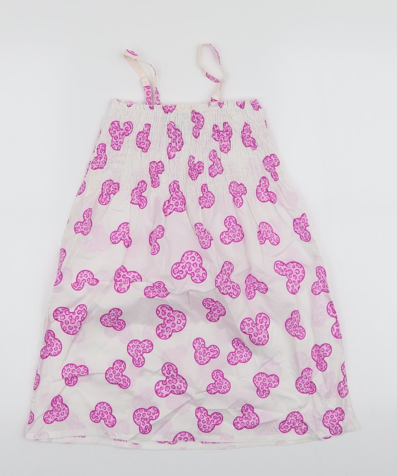 Disneyland Resort Girls White  100% Cotton A-Line  Size S  Square Neck Pullover - Disneyland resort Minnie Mouse