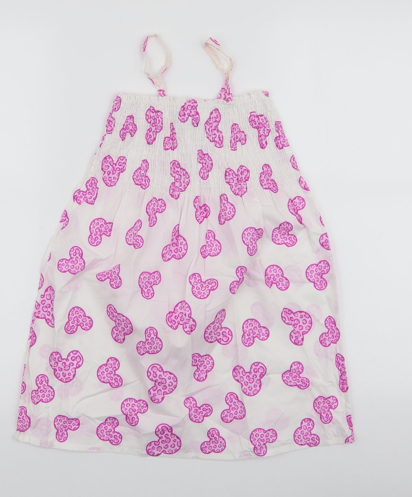 Disneyland Resort Girls White  100% Cotton A-Line  Size S  Square Neck Pullover - Disneyland resort Minnie Mouse