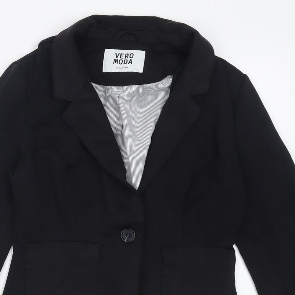 Womens UK Size XS VERO MODA Black Jacket