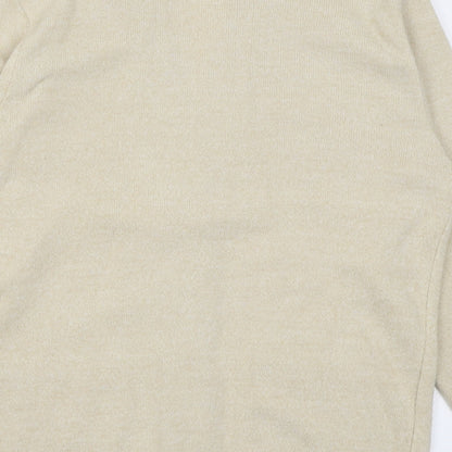 Womens UK Size M Classic Beige Cardigan Jumper