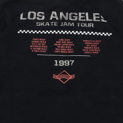 F&F Boys Black  100% Cotton Basic T-Shirt Size 4-5 Years Round Neck Pullover - Venice Beach
