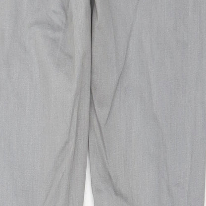 Oasis Womens Grey  Cotton Skinny Jeans Size 10 L31 in Regular Zip