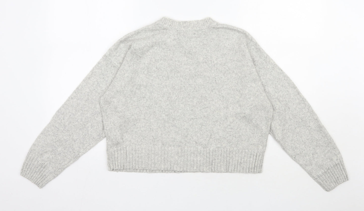 Womens UK Size M New Look Grey Pullover Jumper