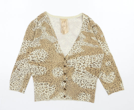 Womens UK Size 14 Evie Beige Cardigan Jumper