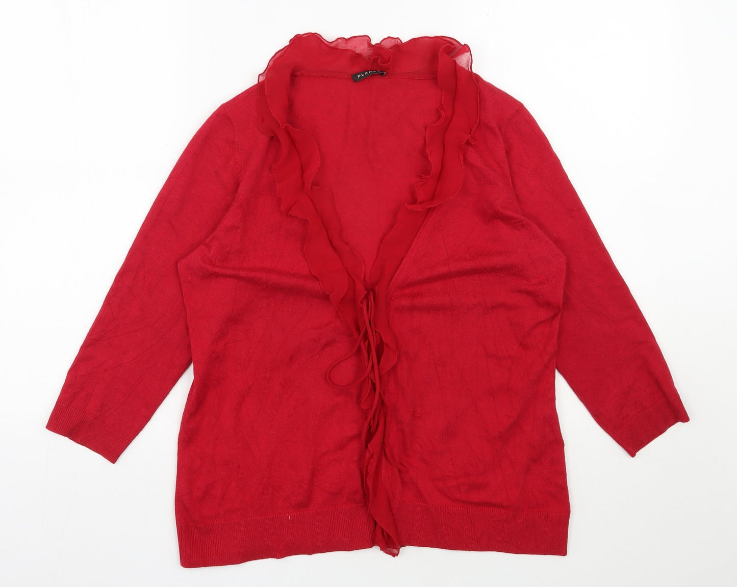 Womens UK Size M Planet Red Cardigan Jumper