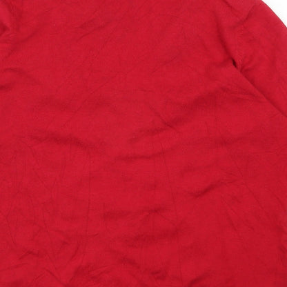 Womens UK Size M Planet Red Cardigan Jumper