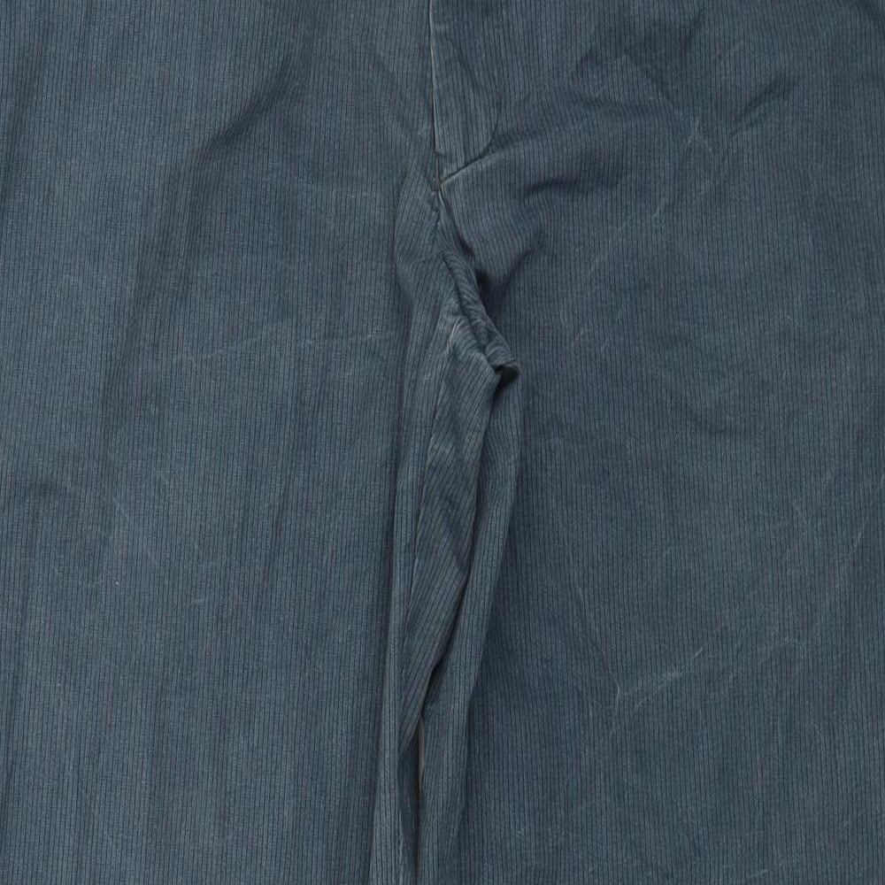 Douglas Mens Blue Striped Cotton Trousers  Size 38 in L31 in Regular Zip