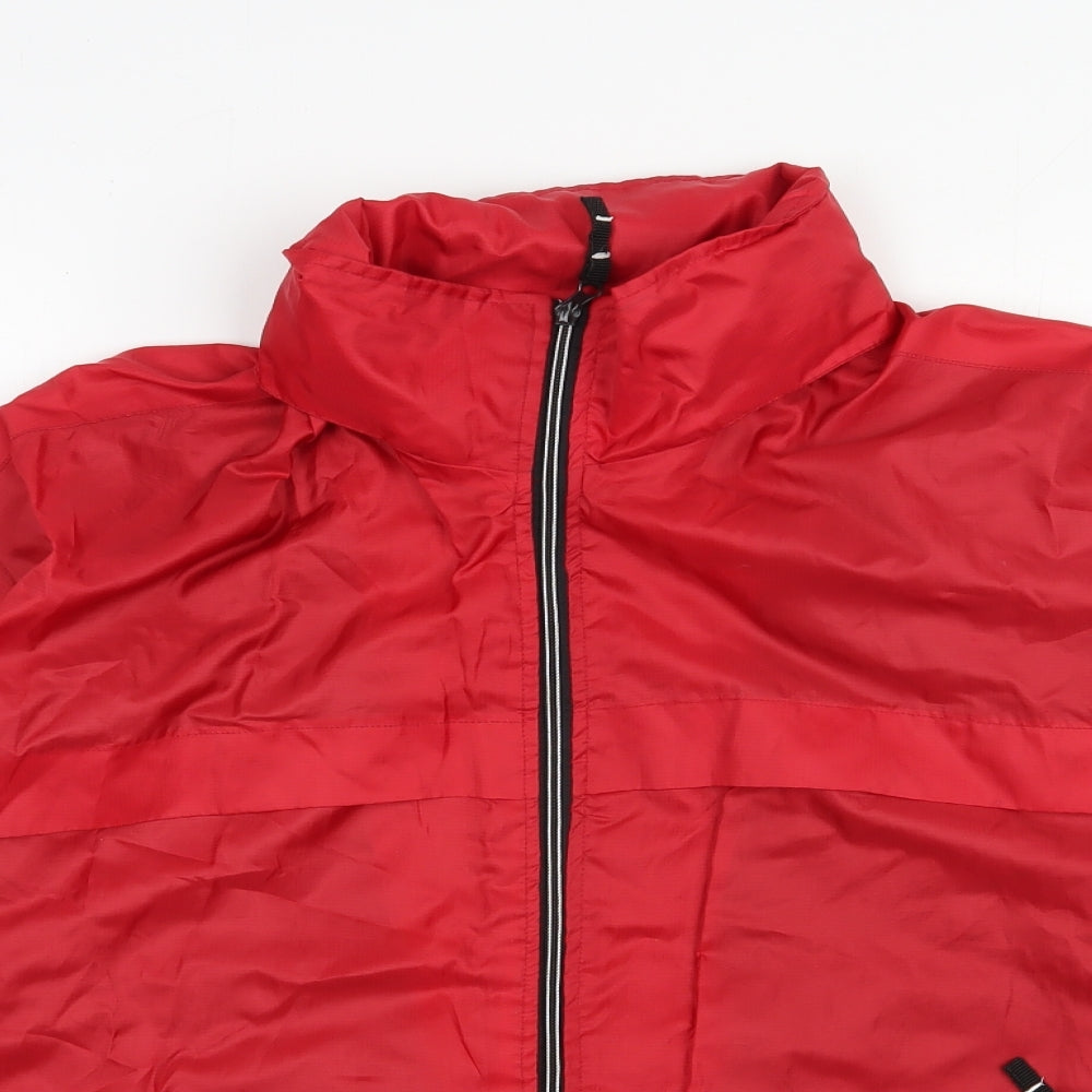 Mens UK Size M Dunnes Stores Red Anorak Coat