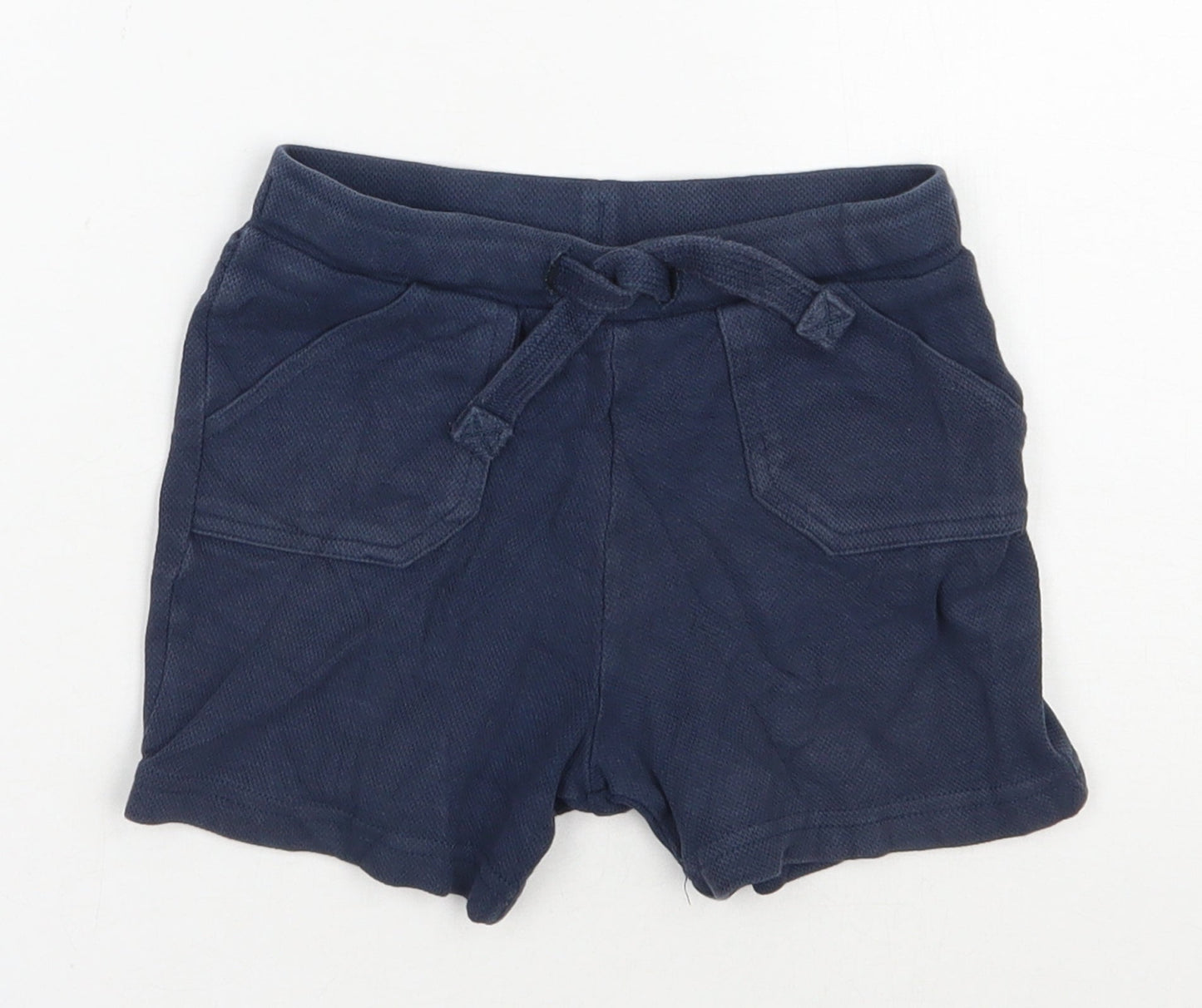 F&F Boys Black  100% Cotton Cropped Leggings Size 18-24 Months  Drawstring