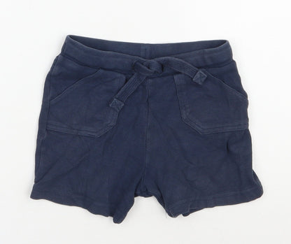 F&F Boys Black  100% Cotton Cropped Leggings Size 18-24 Months  Drawstring