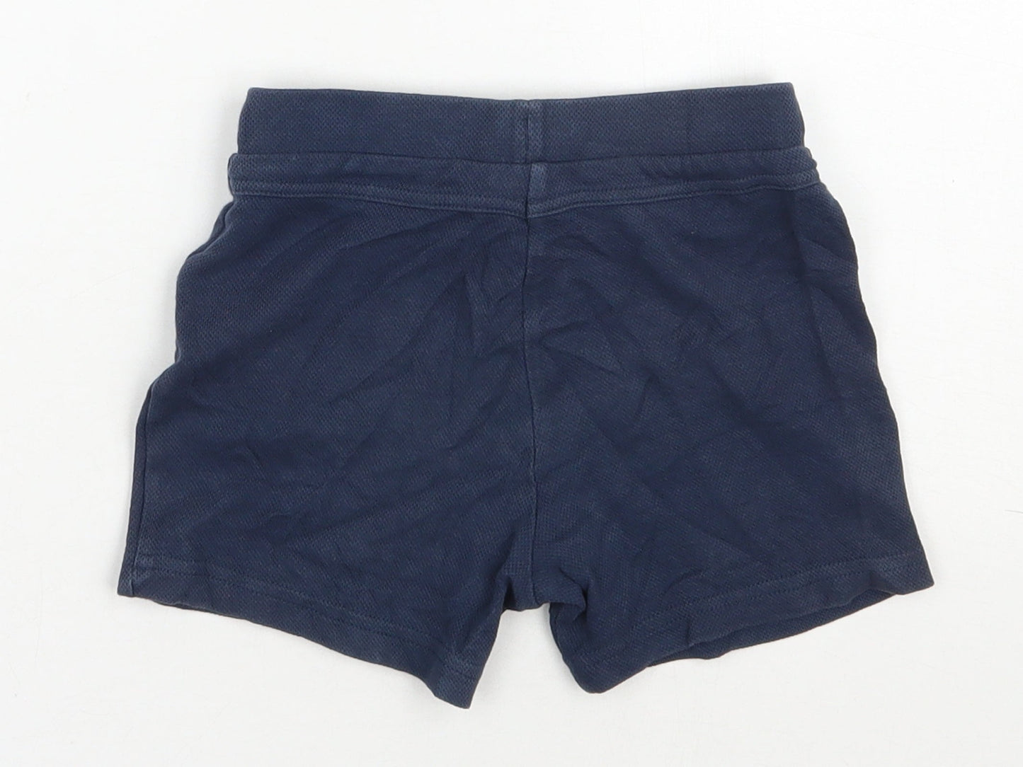 F&F Boys Black  100% Cotton Cropped Leggings Size 18-24 Months  Drawstring