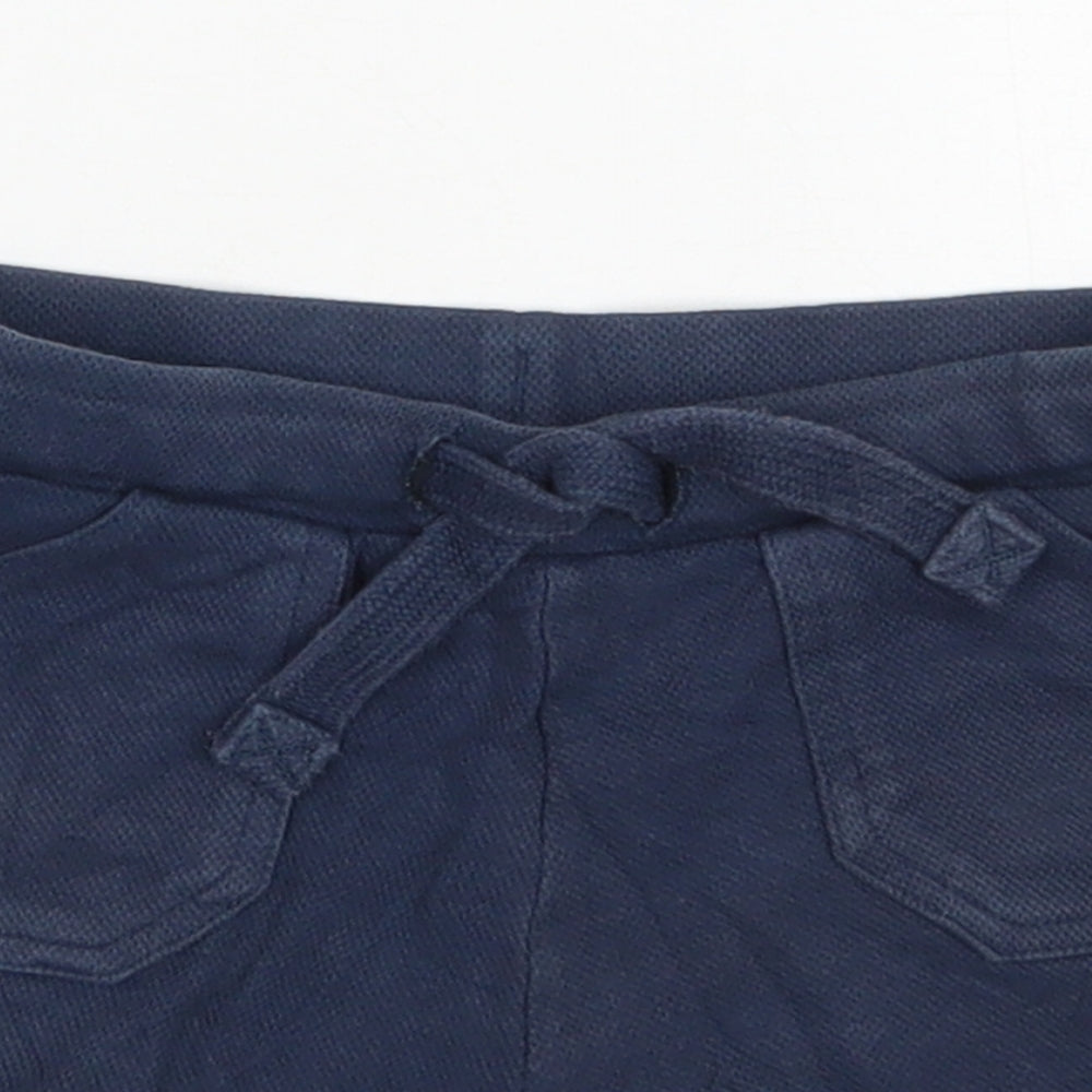 F&F Boys Black  100% Cotton Cropped Leggings Size 18-24 Months  Drawstring