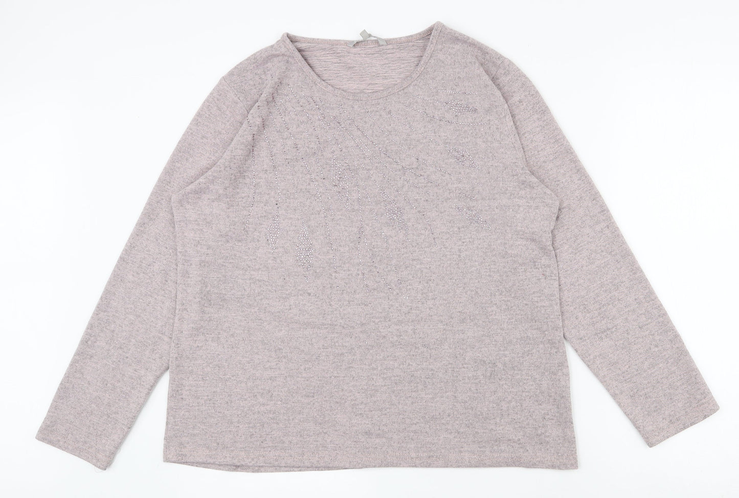 Womens UK Size 12 Pebble Bay Pink Basic T-Shirt