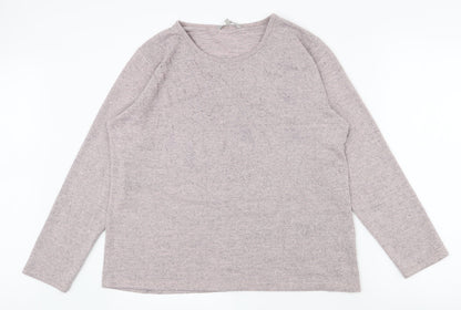 Womens UK Size 12 Pebble Bay Pink Basic T-Shirt