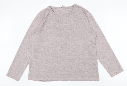 Womens UK Size 12 Pebble Bay Pink Basic T-Shirt