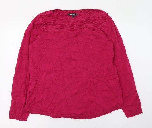 Womens UK Size 16 Bonmarché Pink Pullover Jumper