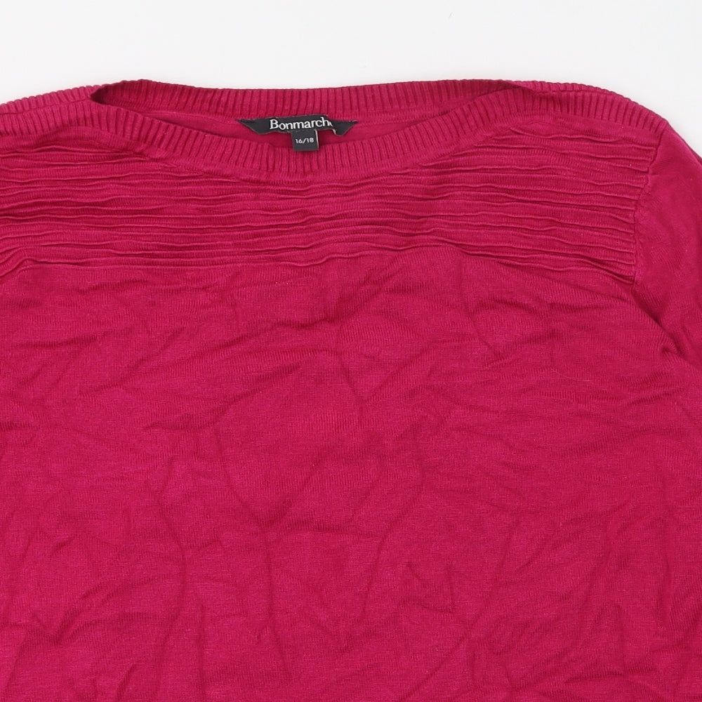 Womens UK Size 16 Bonmarché Pink Pullover Jumper