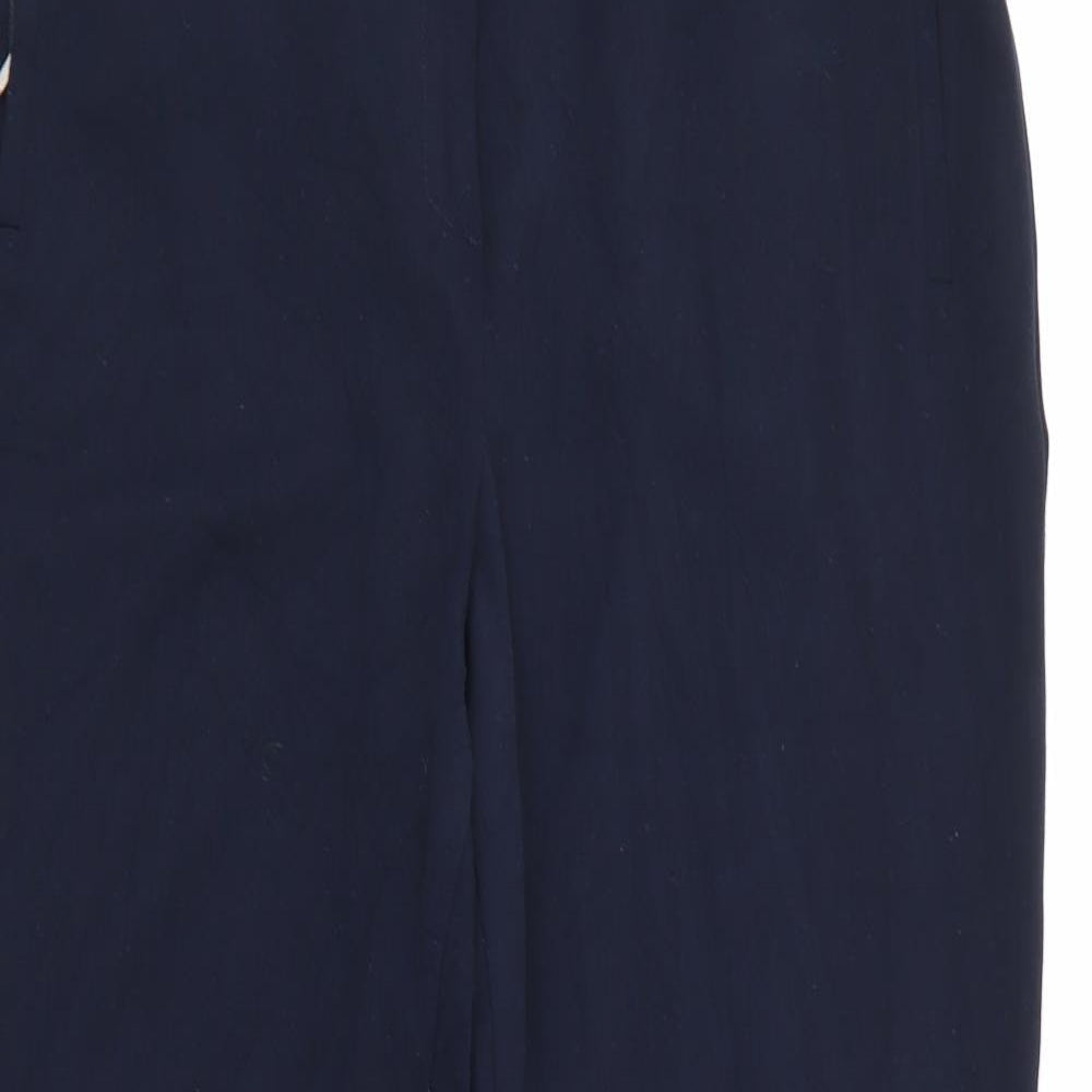 Womens UK Size 14 Marks and Spencer Regular Fit Carrot Blue Trousers