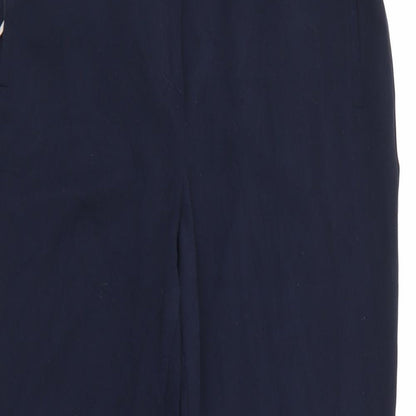 Womens UK Size 14 Marks and Spencer Regular Fit Carrot Blue Trousers