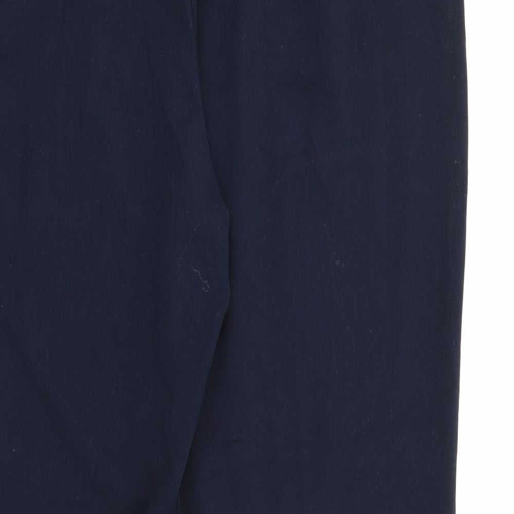 Womens UK Size 14 Marks and Spencer Regular Fit Carrot Blue Trousers