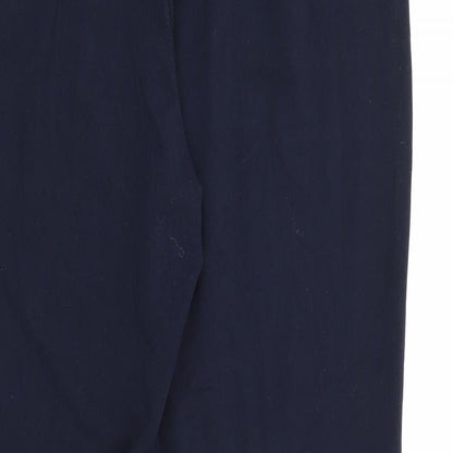 Womens UK Size 14 Marks and Spencer Regular Fit Carrot Blue Trousers