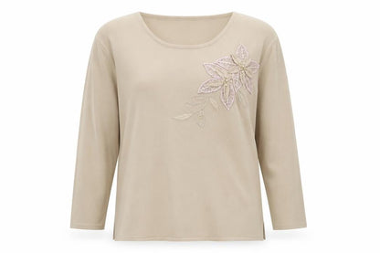 Womens UK Size M Angelina Beige Pullover Jumper