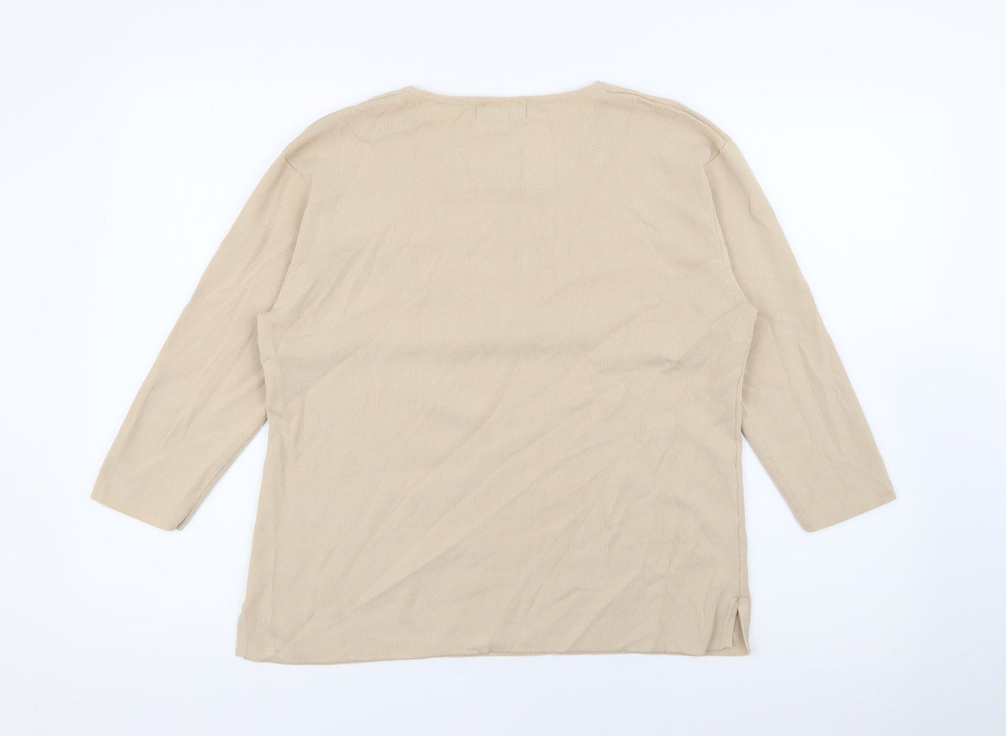 Womens UK Size M Angelina Beige Pullover Jumper