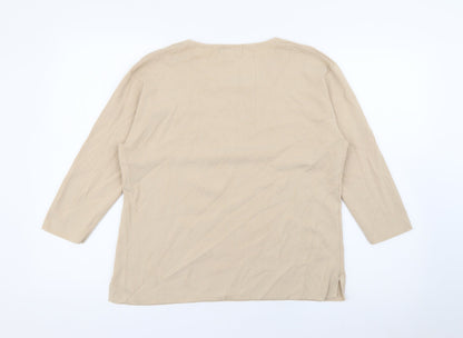 Womens UK Size M Angelina Beige Pullover Jumper
