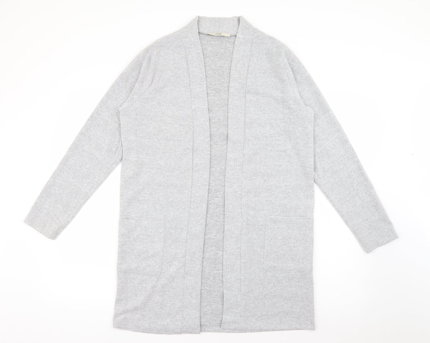 George Womens Grey V-Neck  Polyester Cape Jumper Size 12