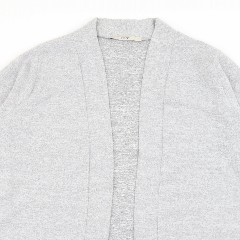 George Womens Grey V-Neck  Polyester Cape Jumper Size 12