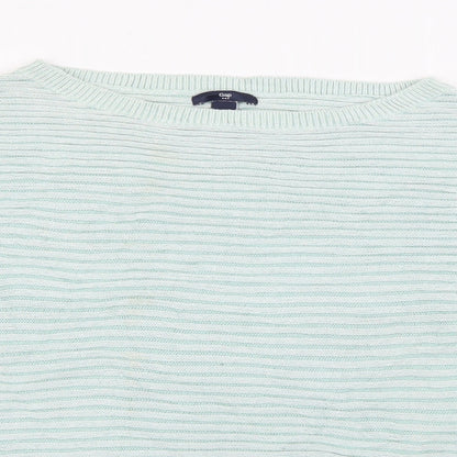 Gap Womens Green Scoop Neck  Cotton Pullover Jumper Size S