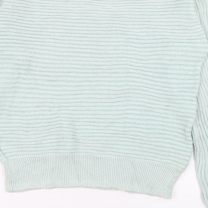 Gap Womens Green Scoop Neck  Cotton Pullover Jumper Size S