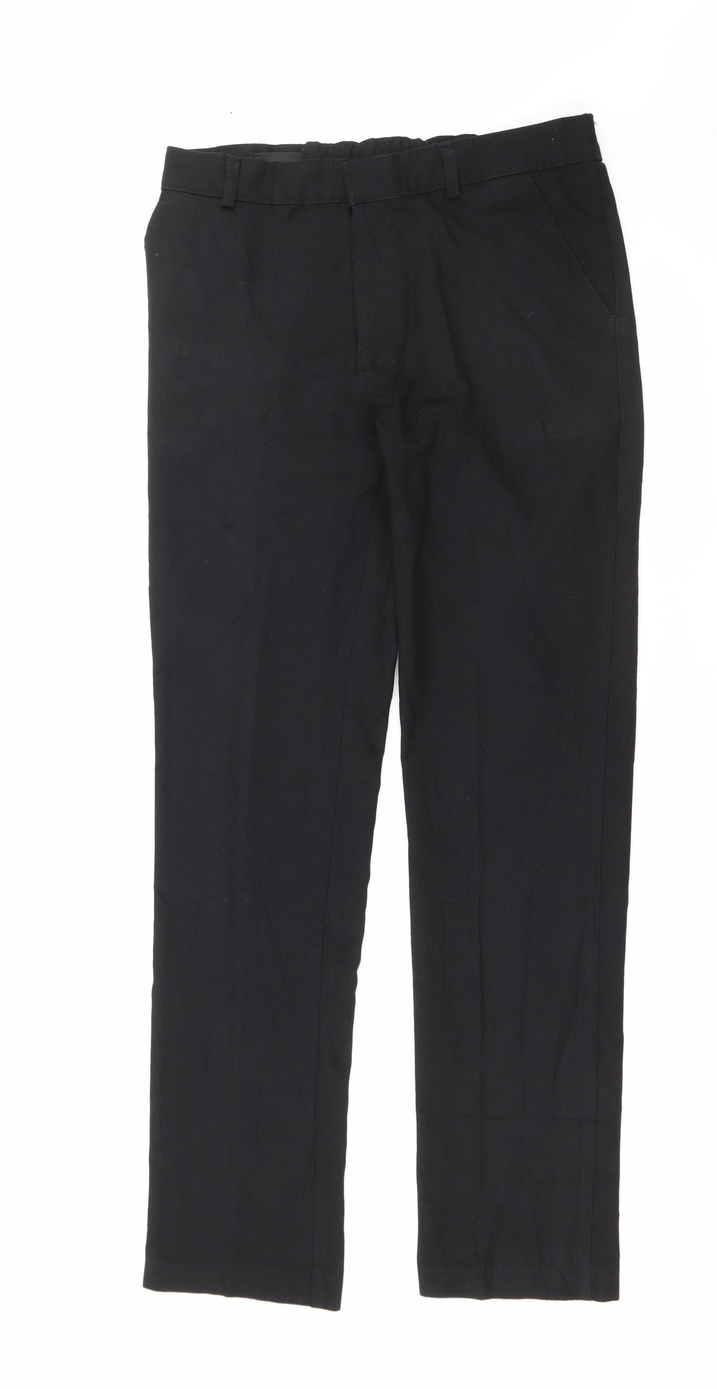 Womens UK Size 30 in Preworn Regular Fit  Black Trousers